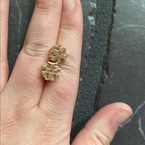 Rose Gold Tory Burch Logo Studs